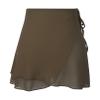 iiniim Women Girls Ladies Ballet Wrap Skirt Over Scarf Tutu Skirt Pull On Elastic Waist Sheer Dance Skirt Light Brown #B Medium view 4