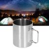 TOPINCN Stainless Steel Cup, Stainless Steel Coffee Mug Coffee Travel Mug with Folding Handle Design for Home Camping Trips Outdoors view 4