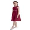 Daenrui Kids Flower Girls Sleeveless Floral Lace Shiny Rhinestone Tulle Dress Wedding Party Ball Gown Red 12 Years view 4