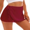 iiniim Women Girls Ladies Ballet Wrap Skirt Over Scarf Tutu Skirt Pull On Elastic Waist Sheer Dance Skirt Burgundy #B Medium view 1