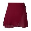 iiniim Women Girls Ladies Ballet Wrap Skirt Over Scarf Tutu Skirt Pull On Elastic Waist Sheer Dance Skirt Burgundy #B Medium view 4