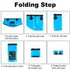 AUTODECO 2 Pack Collapsible Bucket 5 Gallon Container Folding Water Bucket Portable Wash Basin for Outdoor Travelling Camping Fishing Gardening Car Washing Blue and Green 20L view 4