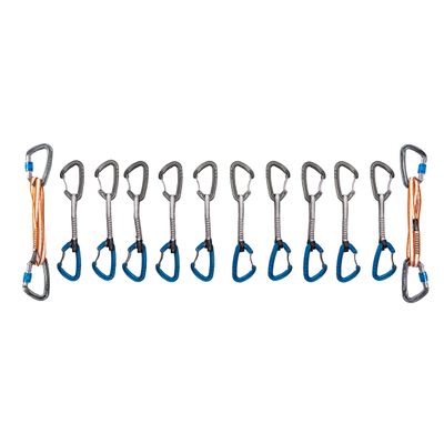 TRANGO Sport Climbing Package (Multicolor, (10) 12cm Quickdraws + (2) Anchor Draws) | Alpine, Rock Climbing Protection