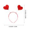 minkissy Red Heart Headband Red Love Heart Headband 6PCS Sequin Heart Head Boppers Valentines Day Hair Hoop Hair Band for Wedding Holiday Festival Party Love- Shaped Head Boppers view 2