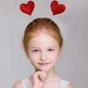 minkissy Red Heart Headband Red Love Heart Headband 6PCS Sequin Heart Head Boppers Valentines Day Hair Hoop Hair Band for Wedding Holiday Festival Party Love- Shaped Head Boppers view 3