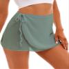 iiniim Women Girls Ladies Ballet Wrap Skirt Over Scarf Tutu Skirt Pull On Elastic Waist Sheer Dance Skirt Green #B Medium view 1