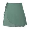 iiniim Women Girls Ladies Ballet Wrap Skirt Over Scarf Tutu Skirt Pull On Elastic Waist Sheer Dance Skirt Green #B Medium view 3