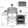 Giantex Folding Grill Table with 26'' Tabletop and Detachable Windscreen, Aluminum Portable Camp Cook Station Carry Bag Quick Set-up, BBQ Camping Picnic Backyard Outdoor Camping Kitchen Table (Grey) view 3