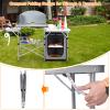 Giantex Folding Grill Table with 26'' Tabletop and Detachable Windscreen, Aluminum Portable Camp Cook Station Carry Bag Quick Set-up, BBQ Camping Picnic Backyard Outdoor Camping Kitchen Table (Grey) view 4