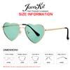 JOVAKIT Polarized Heart Sunglasses for Women Fashion Lovely Style Metal Frame UV400 Protection Lens (Gold/Green) view 3