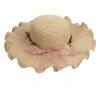 1Pc flat straw hat straw sun hat womens hats Outdoor Activities Hat summer straw hats straw visor hat for women sun hat for girls Sun Protection Cap Mexico Miss flat top Beige view 1