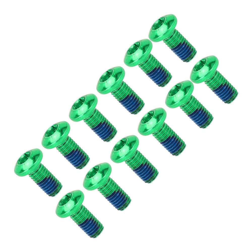 Disc Brake Rotor Bolts, 12pcs Mountain Disc Brake Rotor Bolts Screws Aluminium Alloy Disc Rotor Screws(green)