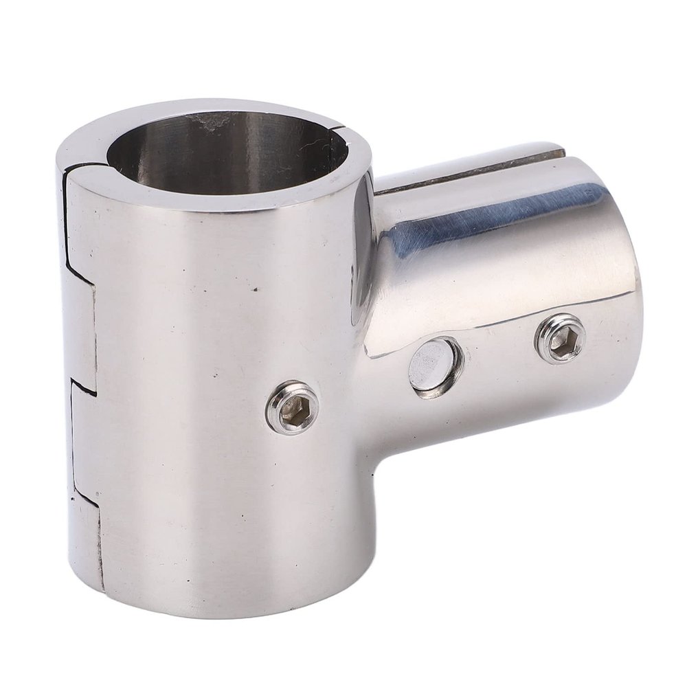 Boat Railing Hardware, Detachable Stainless Steel Boat Rail Fittings Boat Handrail Fitting Tee Stainless Steel Boat 90Tube Fitting Boat Deck Handrail Marine Fitting Boat Rails