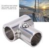 Boat Railing Hardware, Detachable Stainless Steel Boat Rail Fittings Boat Handrail Fitting Tee Stainless Steel Boat 90Tube Fitting Boat Deck Handrail Marine Fitting Boat Rails view 4