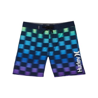Hurley Boy's Checkered Boardshorts (Big Kids) Midnight Navy 18 Big Kid