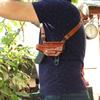 Premium Leather Horizontal Shoulder Holster System with Single Magazine Carrier for KEL-TEC P17 .22LR Polymer Frame Threaded Barrel 3.93, Right Hand Draw, Brown Color #1598# view 2