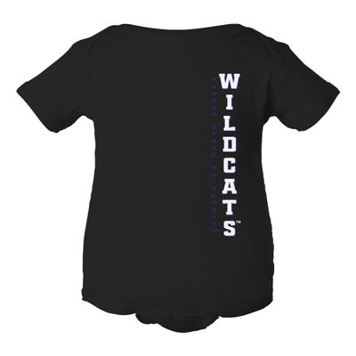 CornBorn K-State Baby Clothes - Vertical KSU Wildcats - Black - 12M