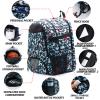 ZOEA Large Basketball Bag - Backpack for Basketball, Soccer & Volleyball Football Gym Includes Shoe & Ball & Laptop Compartment (Camouflage Blue) view 4