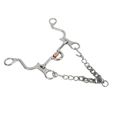 Pelham Horse Bit Frenos para Caballos Frenos para Caballos De Rienda, Carving Stainless Steel Exquisite Design Copper Pelham Bit for Horse Riding for Equestrian Performance(120MM)