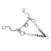 Pelham Horse Bit Frenos para Caballos Frenos para Caballos De Rienda, Carving Stainless Steel Exquisite Design Copper Pelham Bit for Horse Riding for Equestrian Performance(120MM) view 1