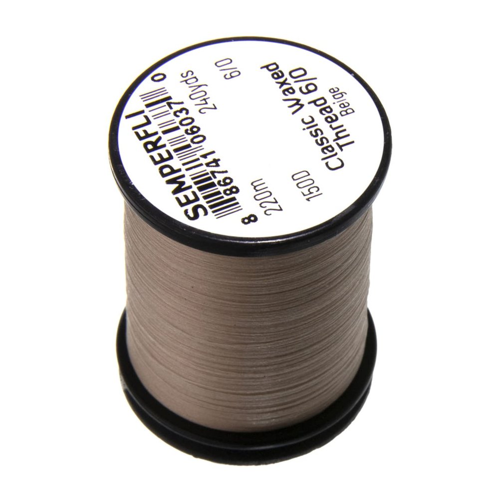 SemperFli Classic Waxed Thread 6/0 240 Yards Beige