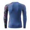 ADOREISM Men's Splice Compression Long Sleeve Rash Guard Surf Swim Shirt UV Sun Protection UPF 50+ (Blue Bird,2XL) view 4