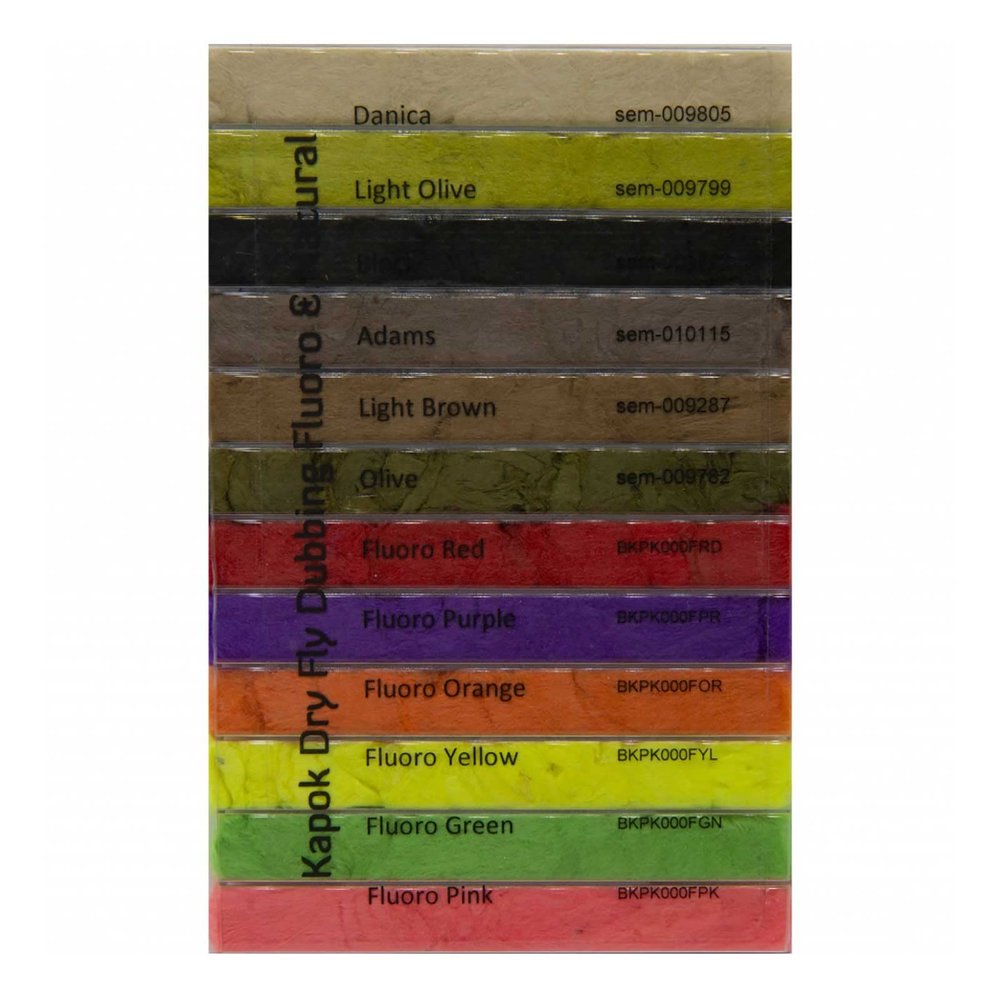 Kapok Dubbing Dispenser Fluoro & Natural