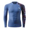 ADOREISM Men's Splice Compression Long Sleeve Rash Guard Surf Swim Shirt UV Sun Protection UPF 50+ (Blue Bird,3XL) view 2