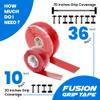 Core Prodigy Fusion Grip Tape - Silicone Rubber Wrap for Pull Up Bars, Barbells, Dumbbells, Sports and Gym Equipment, Weights and Tool Handles (36 Foot, Red) view 4