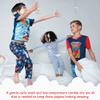 Avengers Boys' Captain America Black Panther 2-Piece Short Sleeve Long Pant Pajama Set, New Cap, 8 view 2