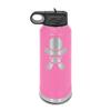 Baby in Car Symbol Laser Engraved Water Bottle Customizable Polar Camel Stainless Steel with Straw - on board Pink 32 oz view 1