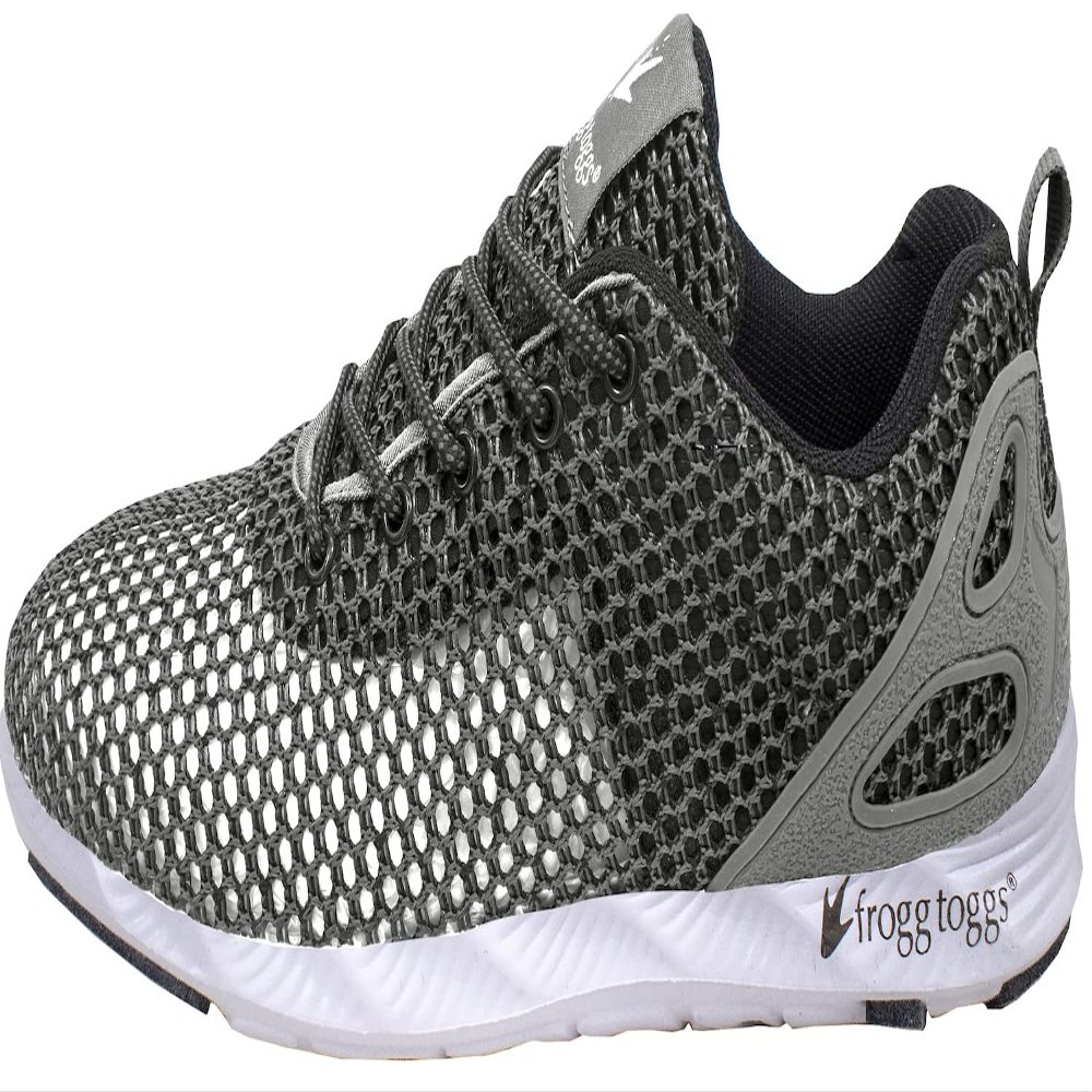 FROGG TOGGS Men's Skipper Water Draining Quick-Dry Sport Shoe Sneaker, Gray, 12