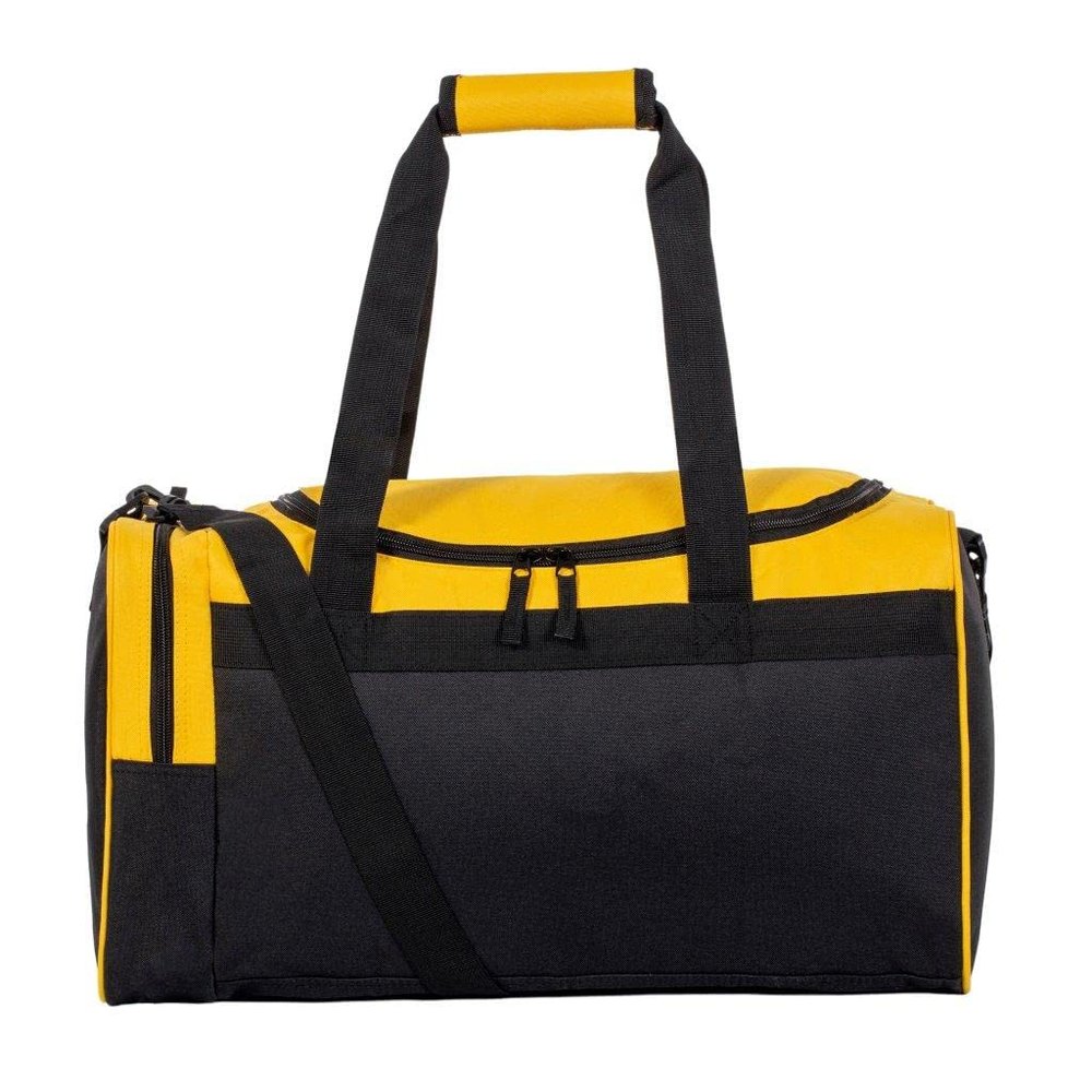 Jetstream Heavy Duty Multi Pocket Large Sports Gym Equipment 3-Pocket Travel Duffel Bag (20 Inch, YELLOW GOLD)
