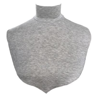 AMAL Muslim Fake Collar COTTON Body Hijab Extensions Neck Cover Under Top USA (Light Gray-Melang #13)