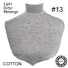 AMAL Muslim Fake Collar COTTON Body Hijab Extensions Neck Cover Under Top USA (Light Gray-Melang #13) view 2