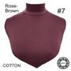 AMAL Muslim Fake Collar COTTON Body Hijab Extensions Neck Cover Under Top USA (Rose-Brown #7) view 2