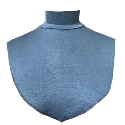 AMAL Muslim Fake Collar COTTON Body Hijab Extensions Neck Cover Under Top USA (Light Gray-Blue #15)