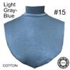 AMAL Muslim Fake Collar COTTON Body Hijab Extensions Neck Cover Under Top USA (Light Gray-Blue #15) view 2