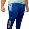 Icon Sports Club America Joggers Casual Sweatpants, Licensed America Track Pants with Zipper Pockets (Large) Blue view 2