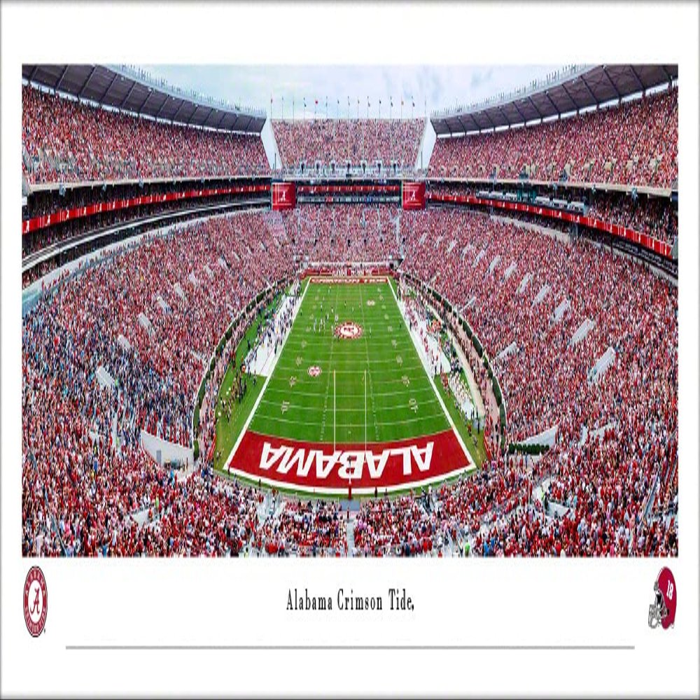 Alabama Football, End Zone - Unframed 40 x 13.5 Poster by Blakeway Panoramas