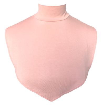 AMAL Muslim Fake Collar COTTON Body Hijab Extensions Neck Cover Under Top USA (Light Peach #27)