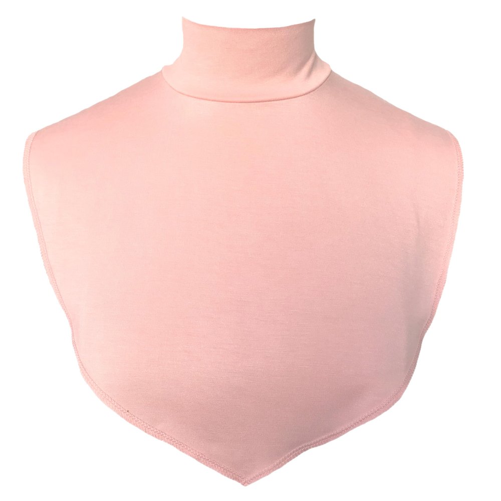 AMAL Muslim Fake Collar COTTON Body Hijab Extensions Neck Cover Under Top USA (Light Peach #27)
