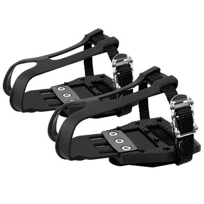 BV Bike Pedals Look Delta Compatible 9/16'' with Toe Clips - Peloton Pedals for Regular Shoes - Toe Cages for Peloton Bike - Exercise Bike Pedals - Universal Fit Bicycle Pedal