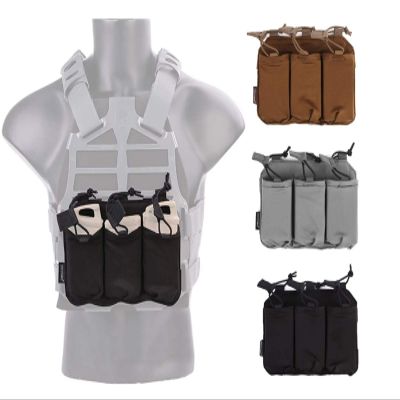 Emerson Triple Magazine Pouch for SS Vest 5.56/7.62 Magazine Pouch Holder (Coyote Brown)