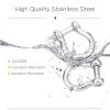 AMYSPORTS Heavy Duty Chain Shackle Stainless Lifting Load Pin Shackle Anchor Bow Marine Ring Shackles Steel Screw Outdoor M8 880lbs 4pcs view 3