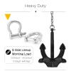 AMYSPORTS Heavy Duty Chain Shackle Stainless Lifting Load Pin Shackle Anchor Bow Marine Ring Shackles Steel Screw Outdoor M8 880lbs 4pcs view 4