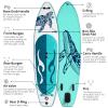 Filap Inflatable Stand Up Paddle Board for All Skill with Premium SUP Accessories & Carry Bag, Wide Stance, Non-Slip Deck, Leash, Paddle and Hand Pump for Youth & Adult view 2