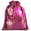 Only My Live Home Luxury Jacquard Storage Bag Portable Travel Shoes Pouch Drawstring Chinese Silk Brocade Jewelry Pouch Dust Cover Gift Packaging (2 Pcs fuchsia) view 1