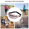 Fanny Packs,Romantic pink teal watercolor chic floral pattern Fanny Pack Waterproof Fashion Waist Pack Belt Bag with Adjustable Strap for Women Men Outdoors Casual Traveling Running Hiking Cycling view 3