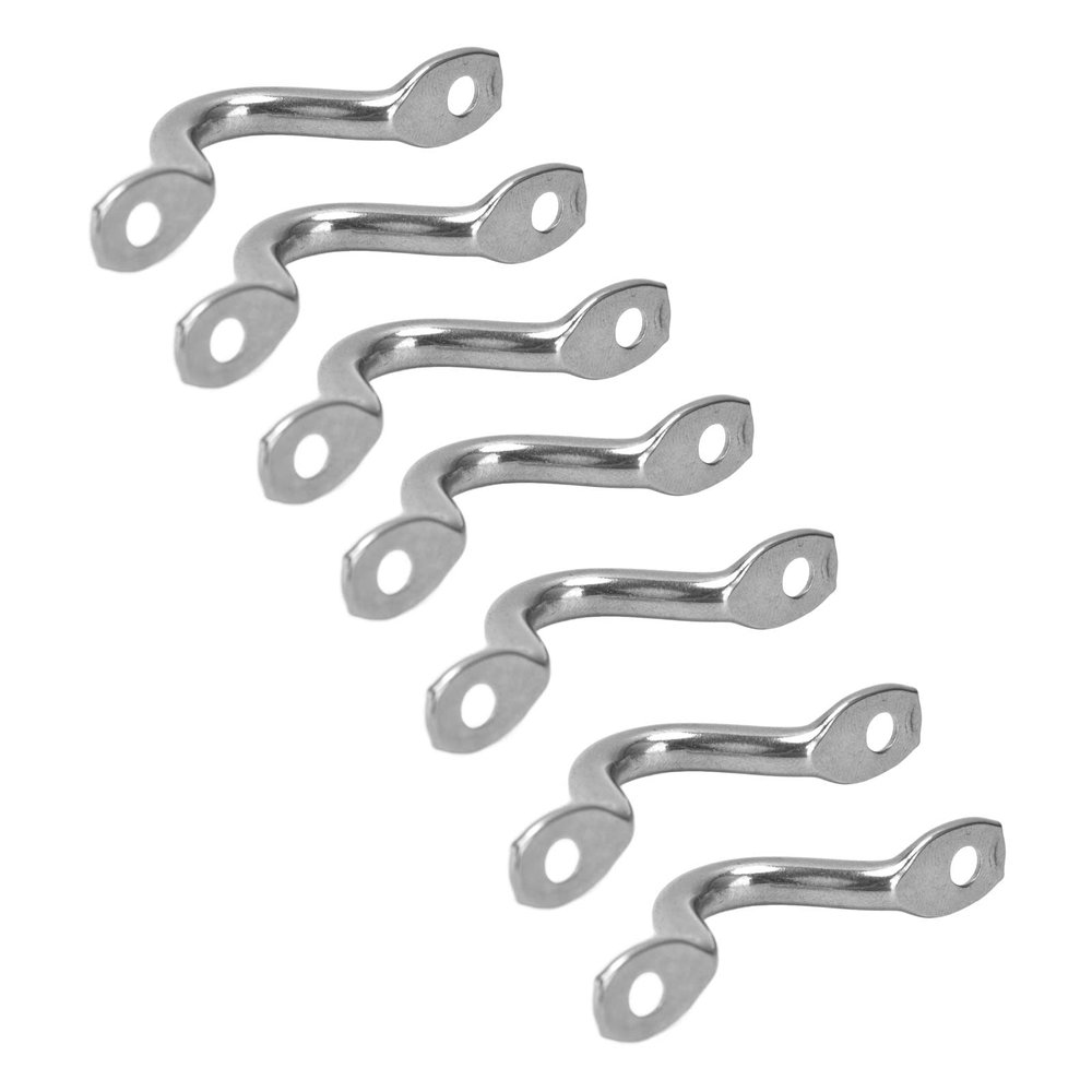 Marine Eye Straps, Easy Installation Boat Deck Loop 10Pcs Yacht Accessories 4mm Aperture for 1/163/8in Wire Rope